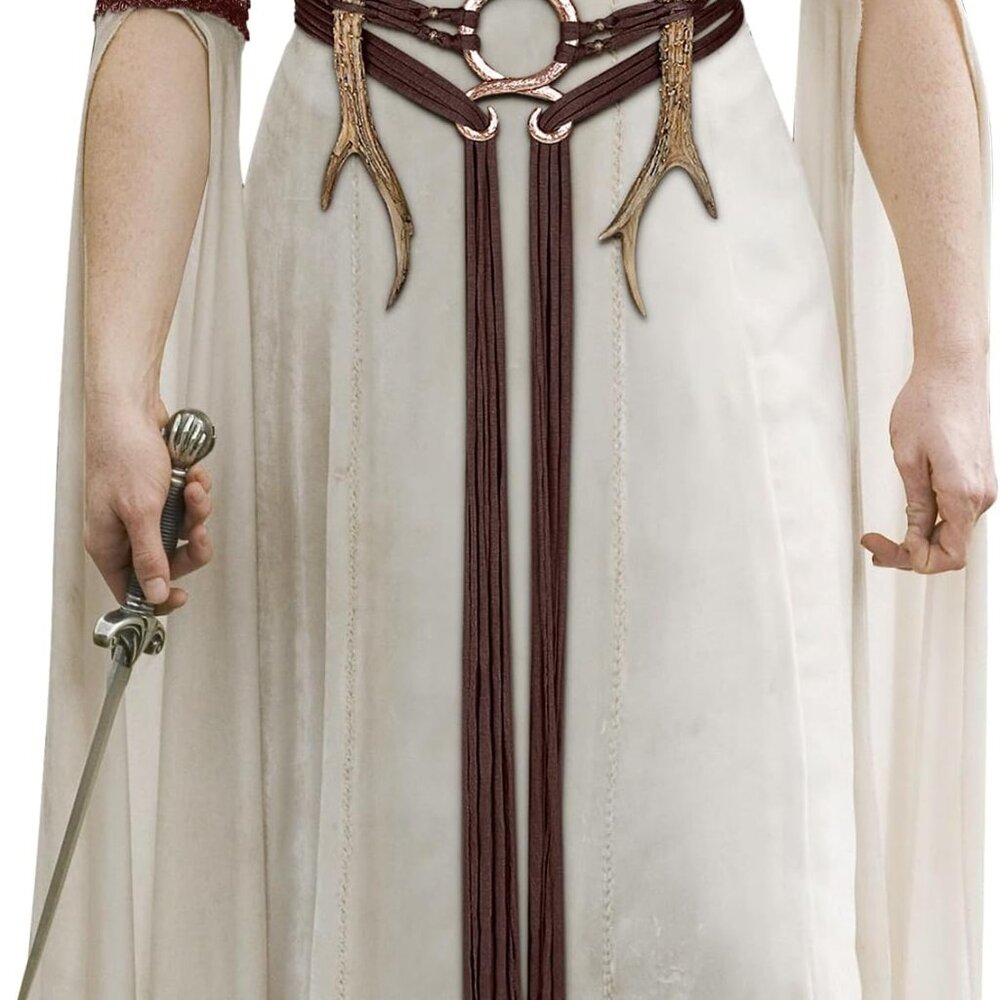 Viking Troll Cross Belt Long Rope Ring Knotted Belt Norse Witch Waist Belt Shama